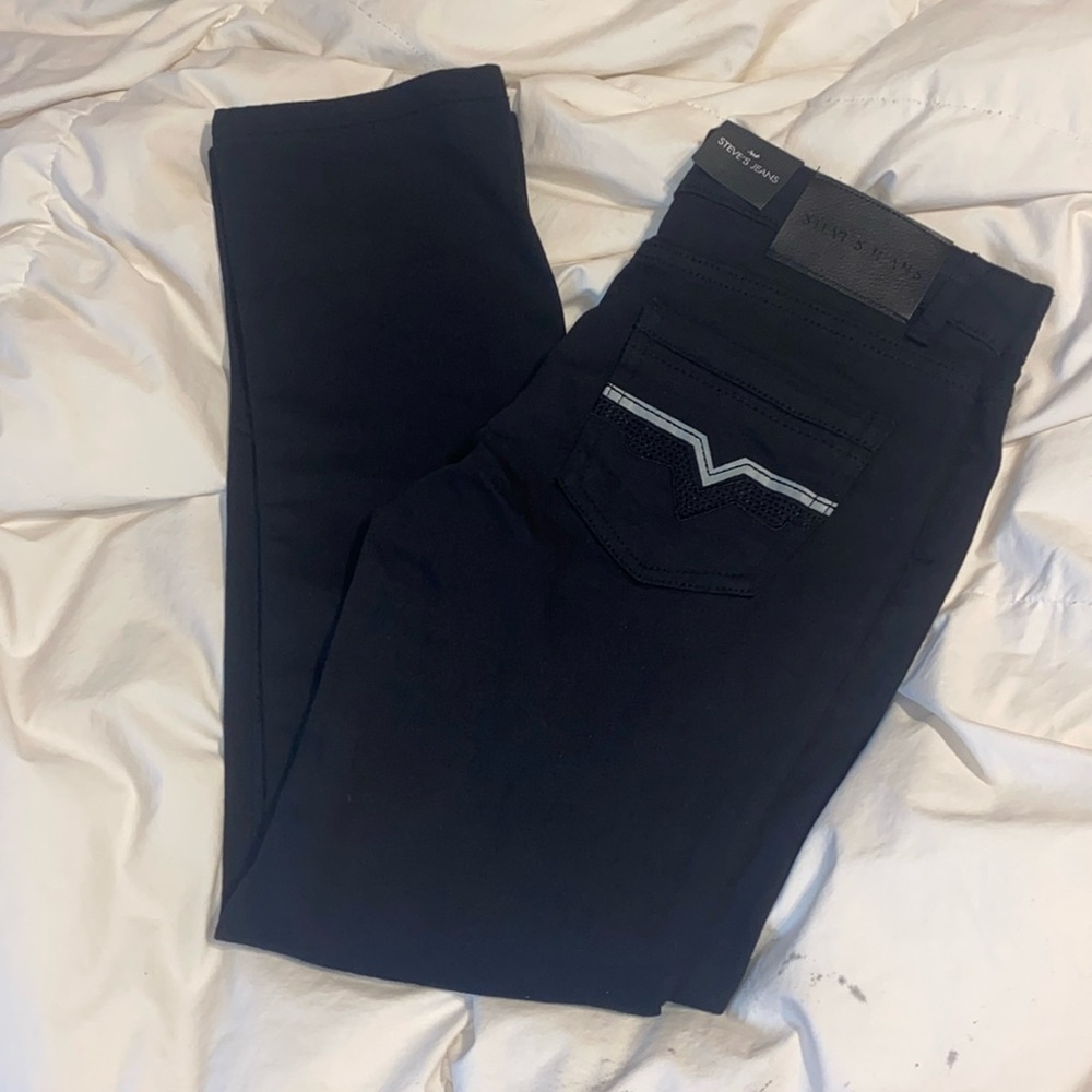 Steve’s Jeans Stretch Denim Slim fit black jeans size 10 NEW WITH TAGS